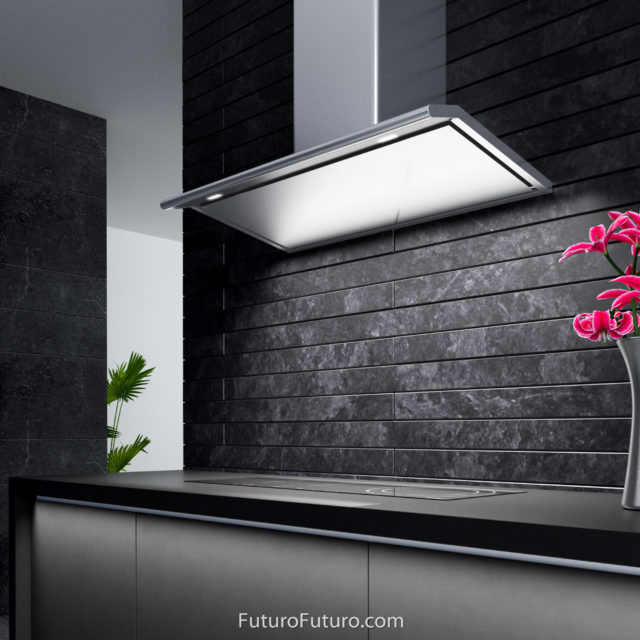 black kitchen cabinets vent hood | stainless steel range hood