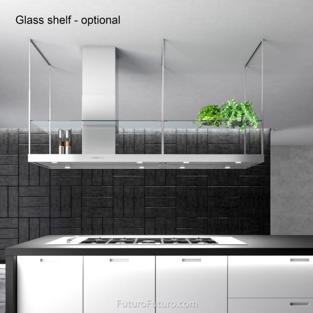 Modern kitchen cabinets island range hood | White kitchen cabinets ceiling mount range hood