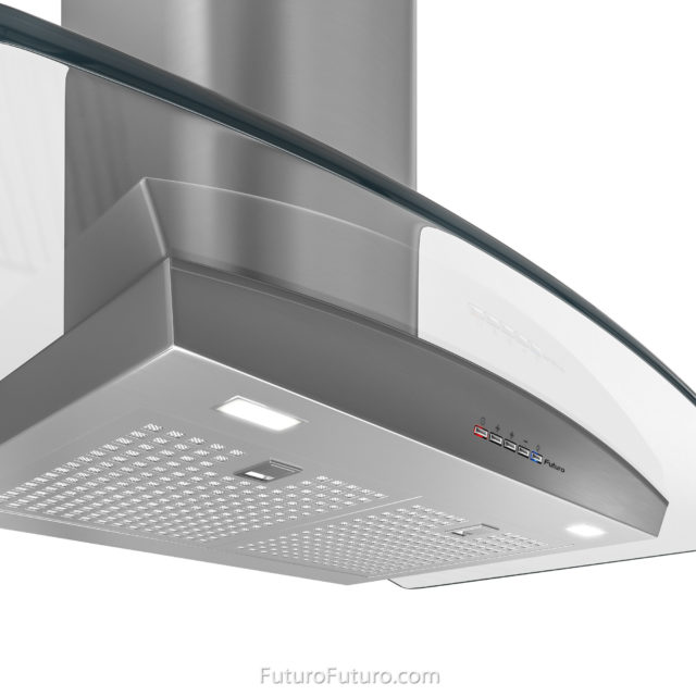 Designer and made in Italy vent hood | glass range hood