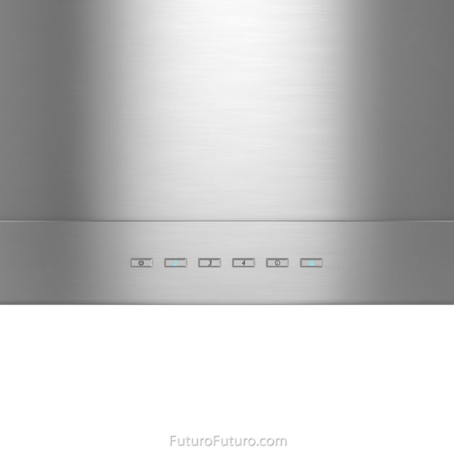 Illuminated buttons control panel | Control panel on stainless steel range hood