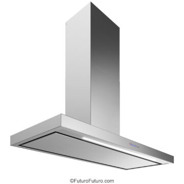 Stainless steel Positano vent hood with quiet performance