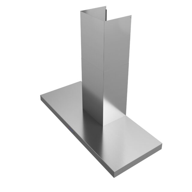 Wall-mounted stainless steel hood with modern ventilation