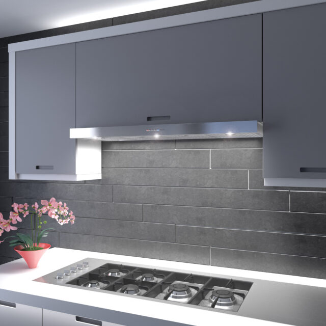 Elegant kitchen wall range hood with premium build