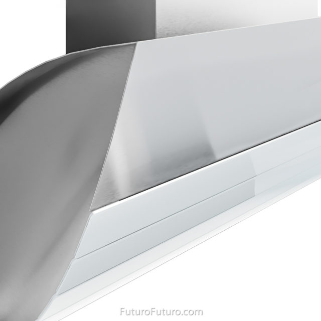 White glass kitchen vent | Modern kitchen vent fan