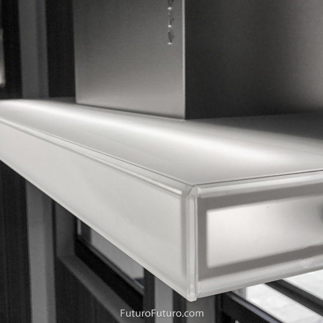 White glass panel vent hood | Modern kitchen fan