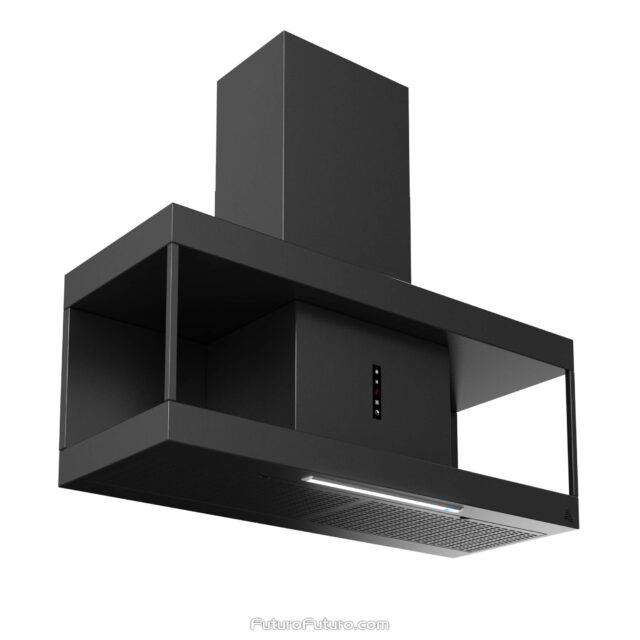 Futuristic Kitchen Elegance - Gunmetal kitchen range hood