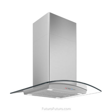 Modern kitchen cabinets island range hood | stainless steel hood