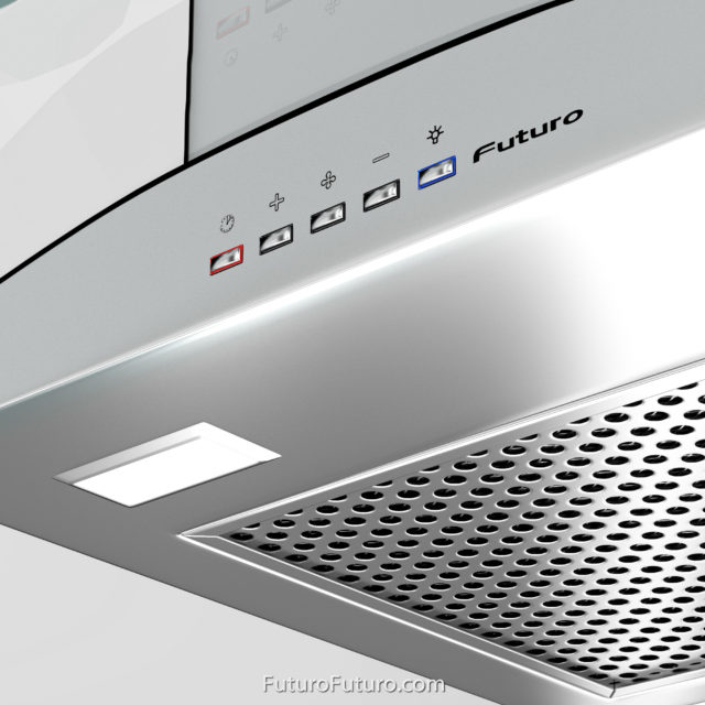 Electronic control panel stainless steel hood | Modern kitchen fan