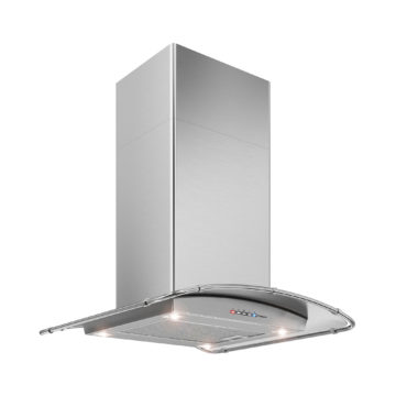 White kitchen cabinets island range hood | Modern countertop range hood