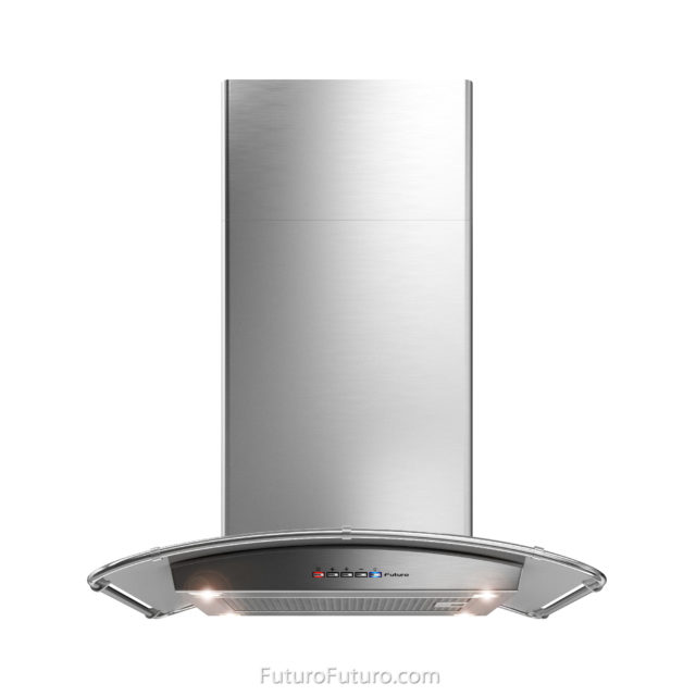 Designer kitchen exhaust fan | ventless island vent hood