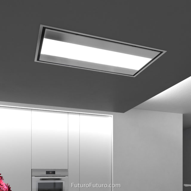 Soffit kitchen stove hood | Modern flush ceiling mount range hood