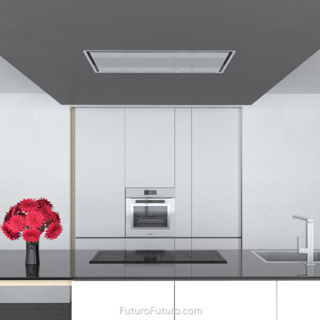 Modern ceiling mount range hood | Premium kitchen hood