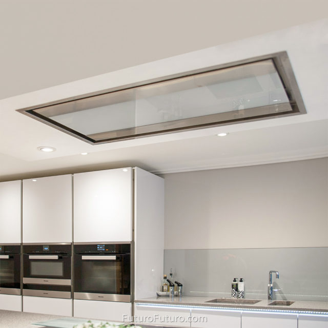 Glass and stainless steel kitchen exhaust fan | AISI 304 Stainless Steel oven hood