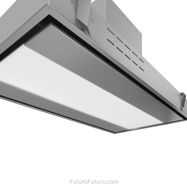Glass and stainless steel kitchen hood | Modern kitchen exhaust fan