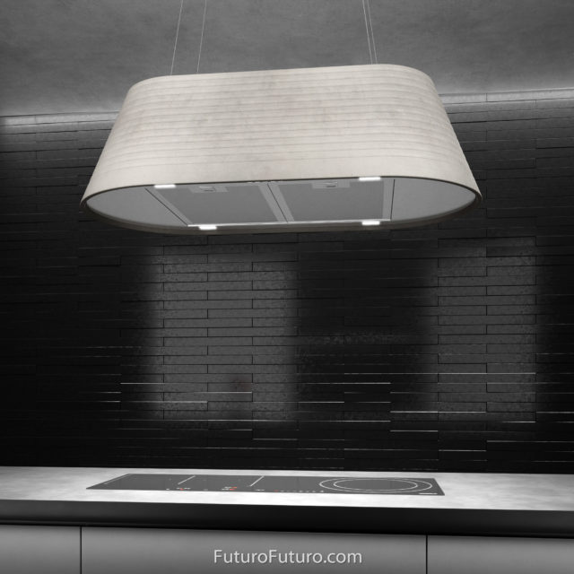 Modern kitchen ceiling mount range hood | Kitchen cabinets island vent hood