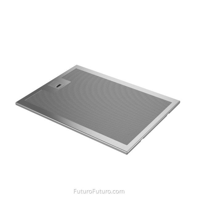 Dishwaher safe metal grease filter vent hood | Italian kitchen fan