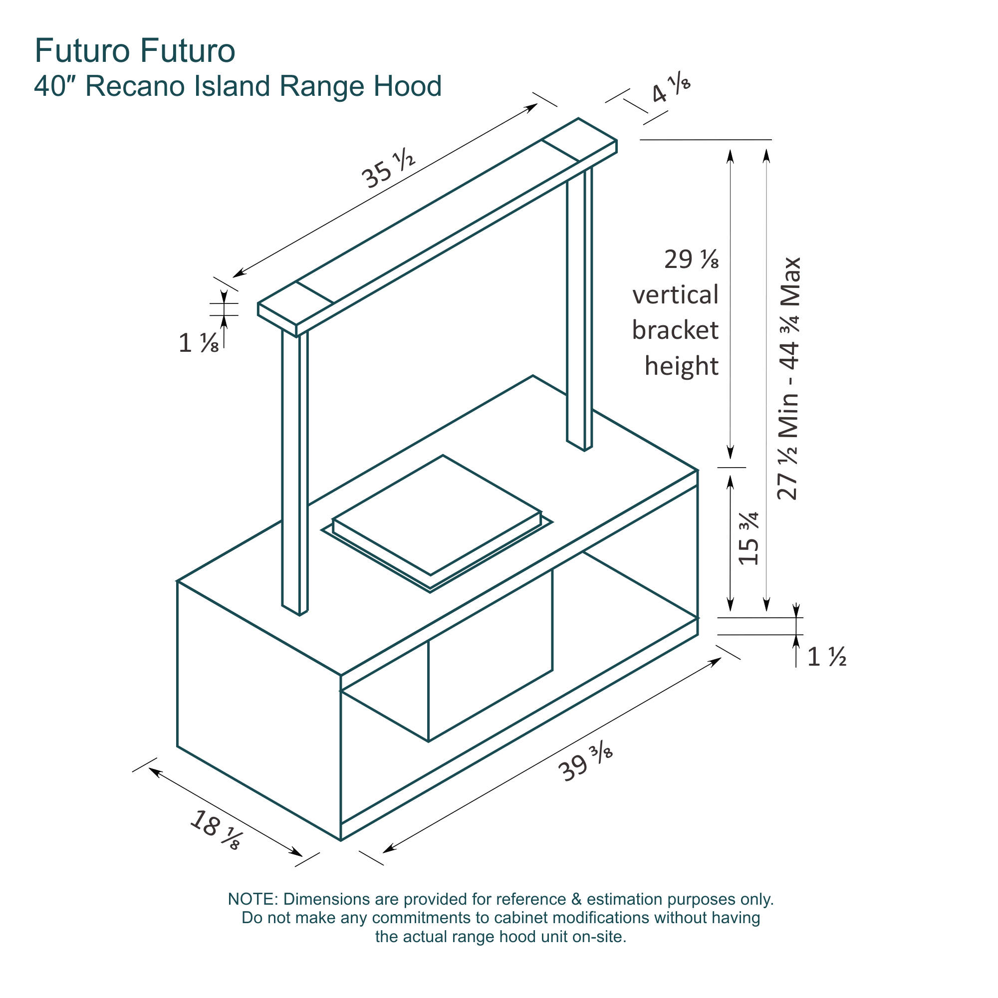 Futuro Futuro 40 Recano Island Range Hood