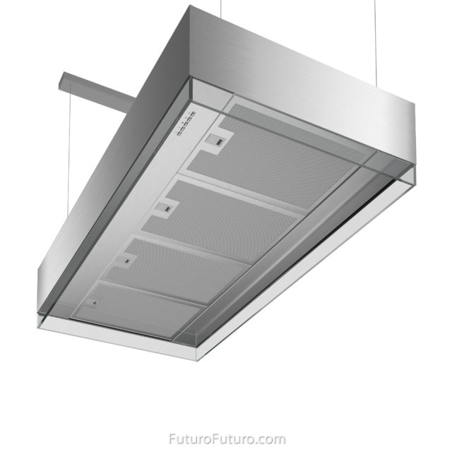 Highest grade 304 stainless steel hood | Ceiling mount recirculating range hood