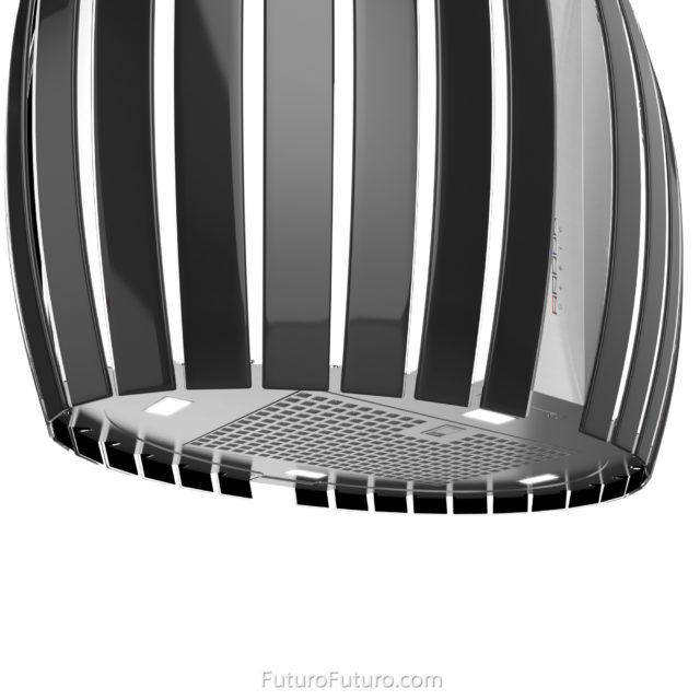 Black kitchen fan | Black glass kitchen exhaust hood