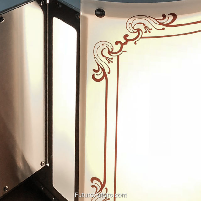 Tempered glass kitchen vent fan | Illuminated glass kitchen vent