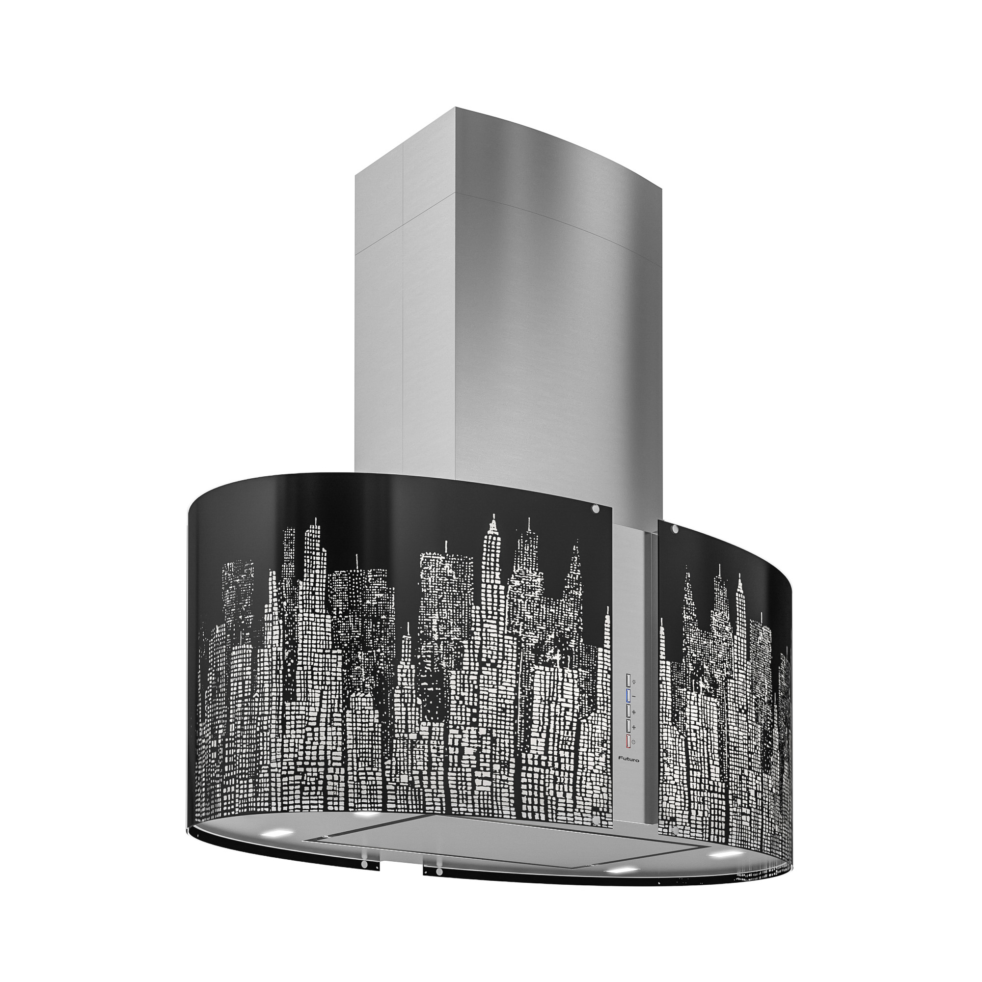 Range Hood 34-inch Murano New York LED Island by Futuro Futuro