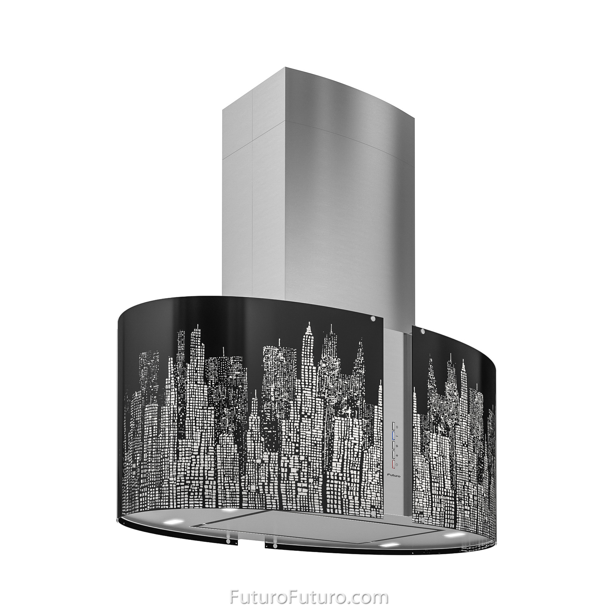 Range Hood 34-inch Murano New York LED Island by Futuro Futuro