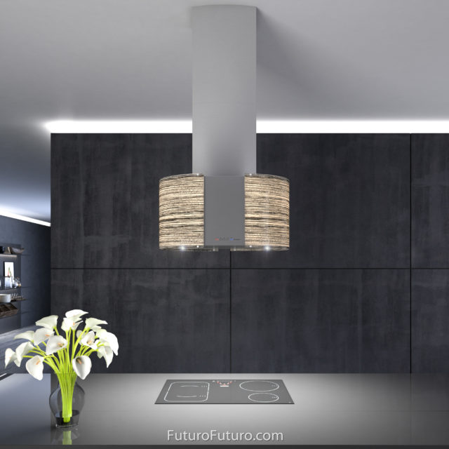 Contemporary ceiling mount range hood | Luxury kitchen hood