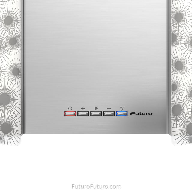 Control panel stainless steel range hood | Chrome buttons control panel vent hood