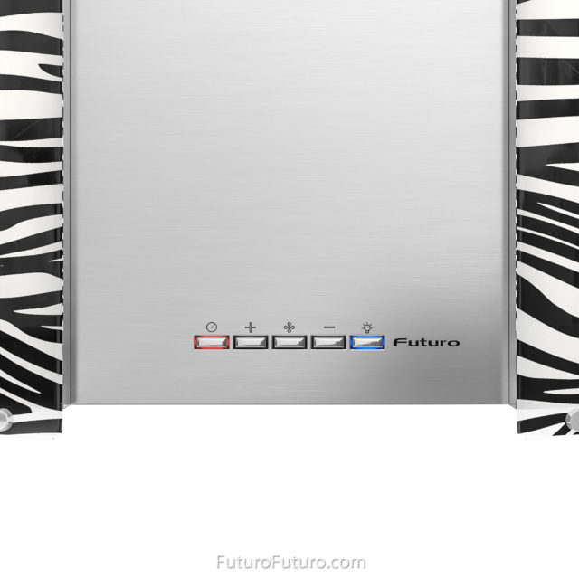 Control panel stainless steel range hood | Chrome buttons control panel vent hood