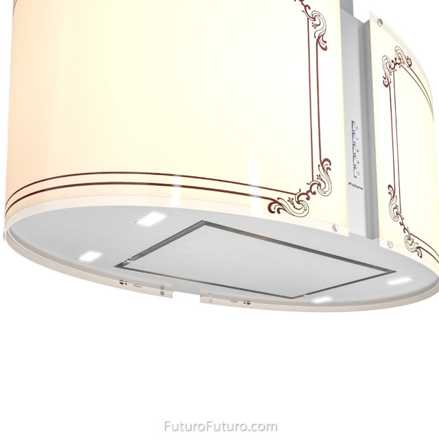 LED illuminated stainless stell hood | Luxury kitchen hood vent