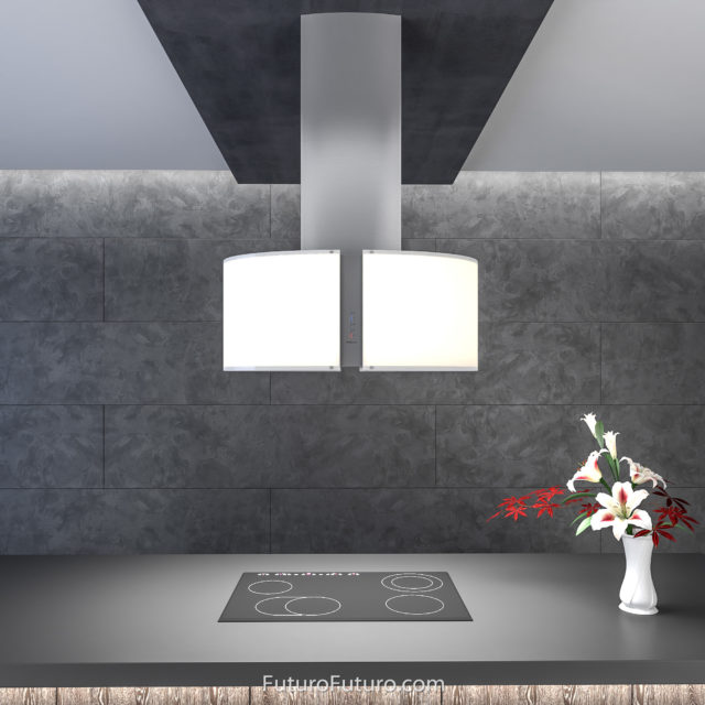 Modern kitchen range hoods | Designer ceiling mount range hood