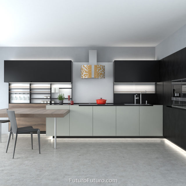 White and black kitchen cabinets range hood | Italian best range hoods