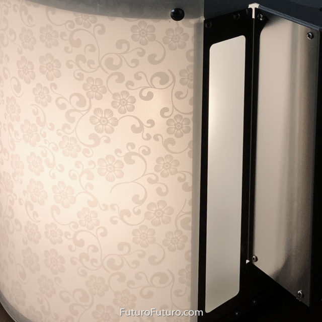 Illuminated glass on range hood | Tempered glass kitchen vent fan