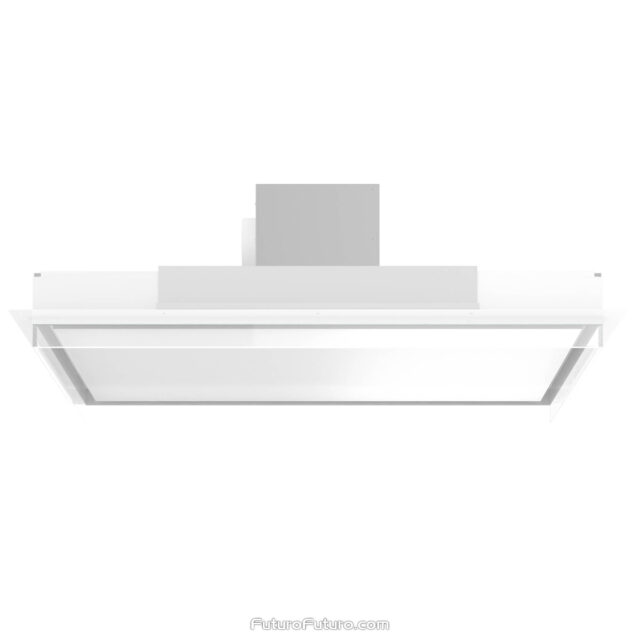 LED lighting on Futuro Futuro Alina White Ceiling/Soffit Range Hood