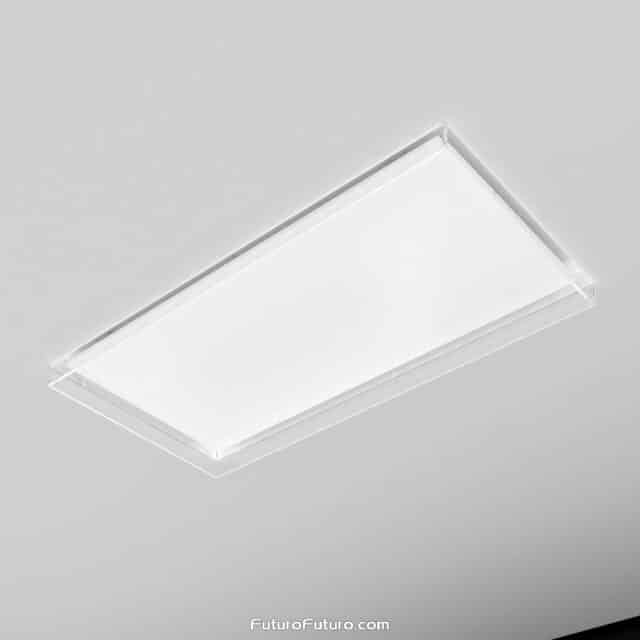 Eco-friendly LED lights on 48-inch Alina White Wall Range Hood