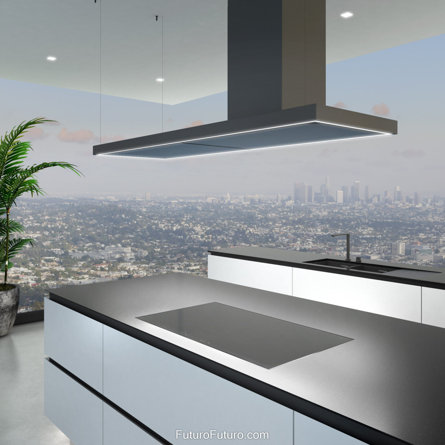 Futuro Futuro 69″ Turo Black Island Range Hood