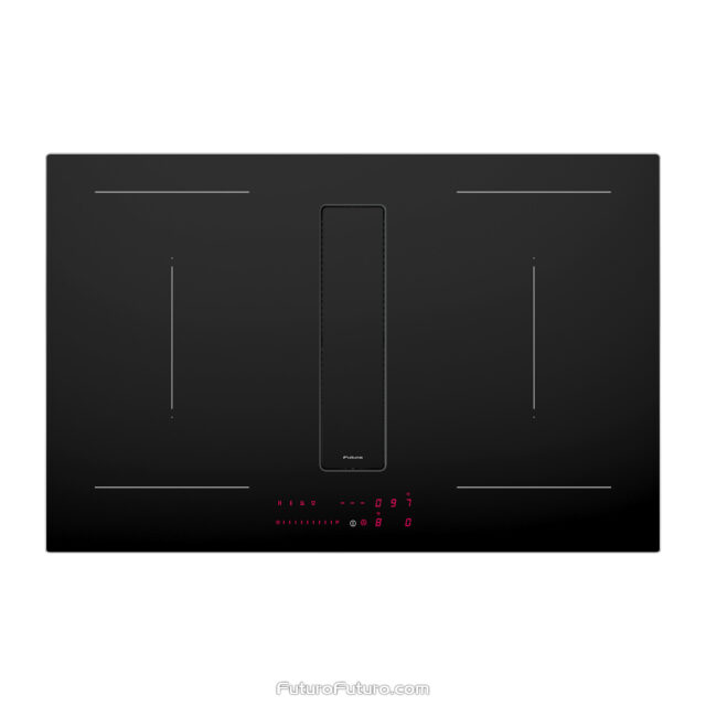 Steam and cooking odors being efficiently extracted through the integrated hood.