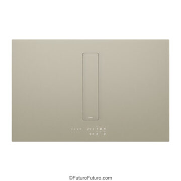 Luxury induction cooking with champagne glass surface and downdraft hood