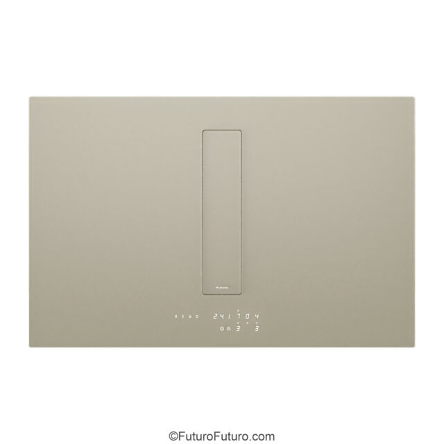 Portofino Champagne downdraft cooktop with automatic ventilation function