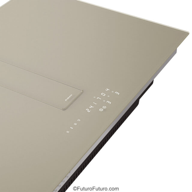 Touch control panel of 32-inch Portofino Champagne induction cooktop