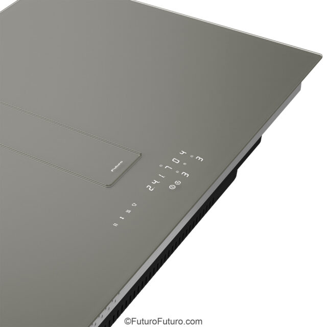Portofino Charcoal cooktop with automatic downdraft ventilation