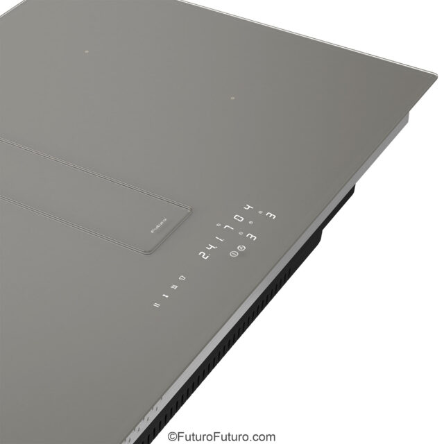 Portofino Charcoal cooktop with automatic downdraft ventilation