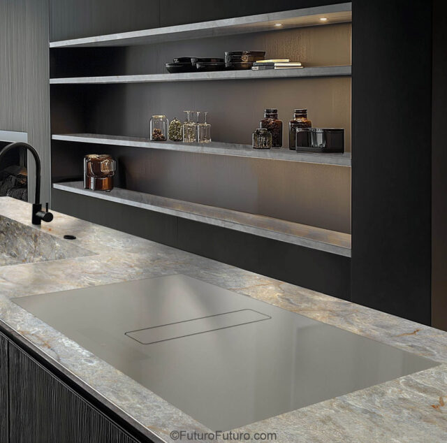 Futuro Futuro 32-inch Portofino Charcoal downdraft induction cooktop front view