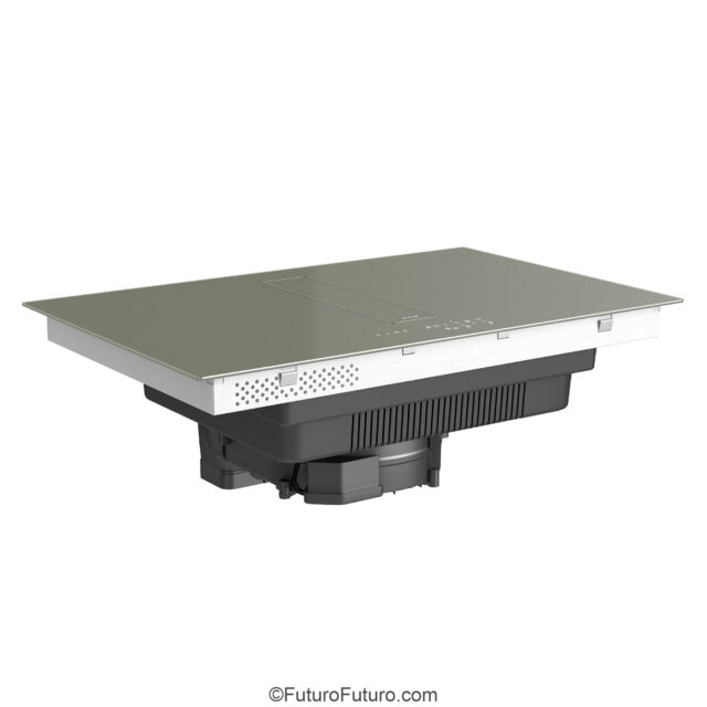 Charcoal induction cooktop with touch control and integrated hood