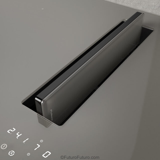 Futuro Futuro charcoal glass flap with built-in downdraft suction