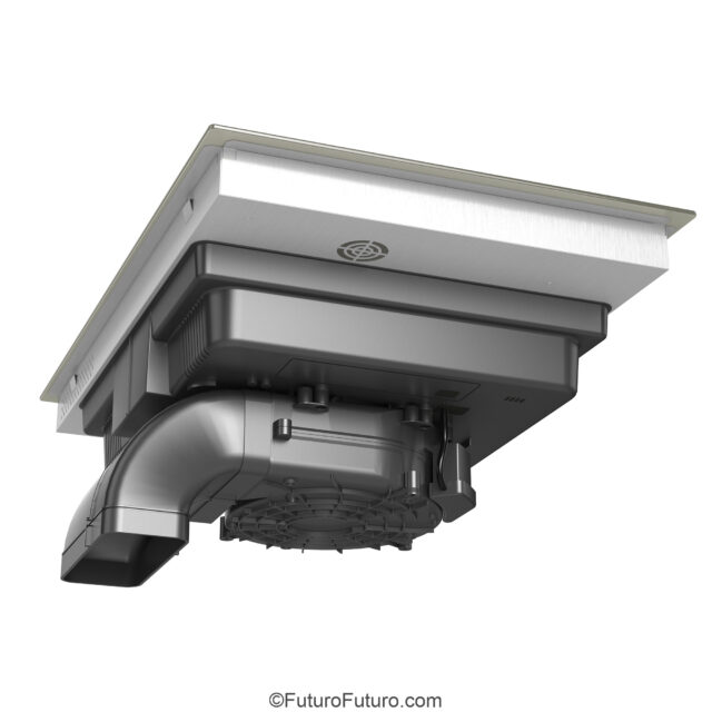 Luxury Italian charcoal induction cooktop with downdraft ventilation