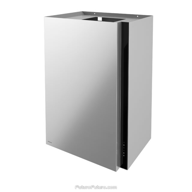 Futuro Futuro 24-inch Torre Black Wall-Mount Range Hood with plasma filtration.