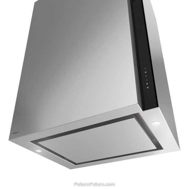 Dishwasher-safe grease filter range hood in matte black finish.