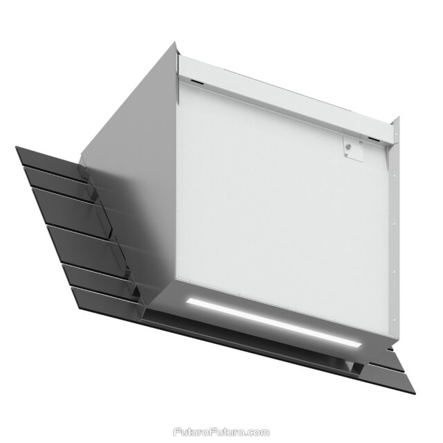 Lester Black Wall-Mount Hood with dishwasher-safe metal filters.