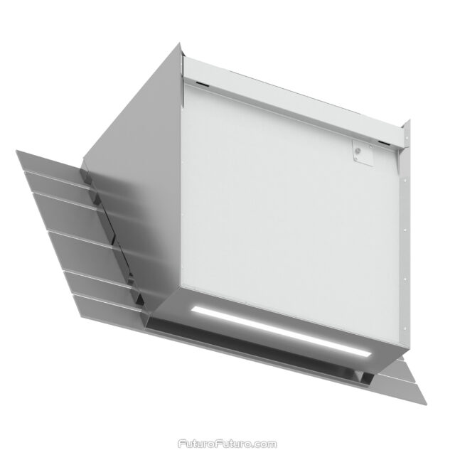 Lester White Wall-Mount Hood with dishwasher-safe metal filters.